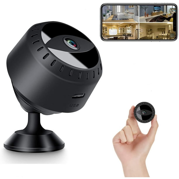 Portable Tiny Nanny Cam with Night Vision Motion Detection for Car Indoor Outdoor Mini Spy Camera WiFi Wireless Hidden Video Camera 1080P HD Small Home Security Surveillance Cameras